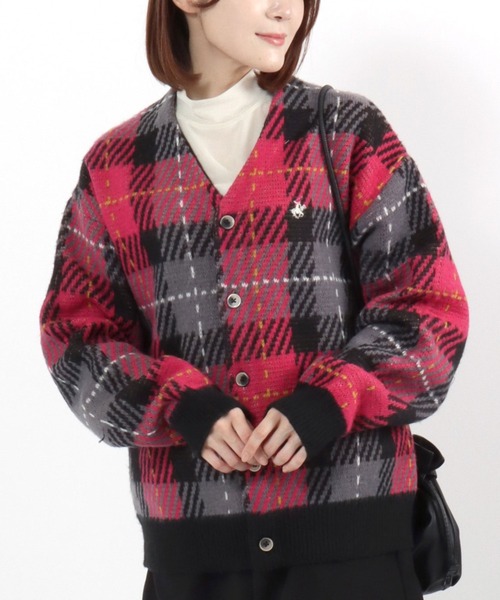 【POLO】カーディガンM ピンク ポニー刺繍定番きれいめ人気 羽織　万能 期間限定入荷 【POLO】カーディガンM ピンク ポニー刺繍定番きれいめ