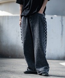 JWPEI カットアウト ハート バギーデニムジーンズ フリンジ Sophia Embellished Heart Cut-Out Denim Jeans - Medium Blue