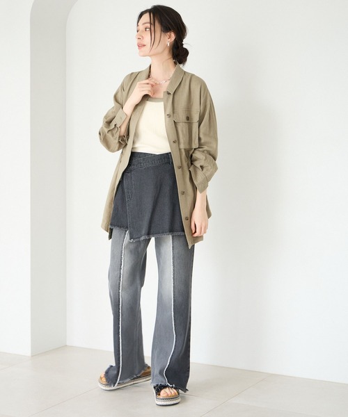 カネコイサオ　吊りスカート　デニム　クマ テンセルデニムカーゴスカート - CLOVE - CLOVE｜YAMADAYA STORE