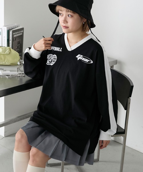 forksy. tシャツ Tシャツ 「forksy.」オーバーサイズVネック