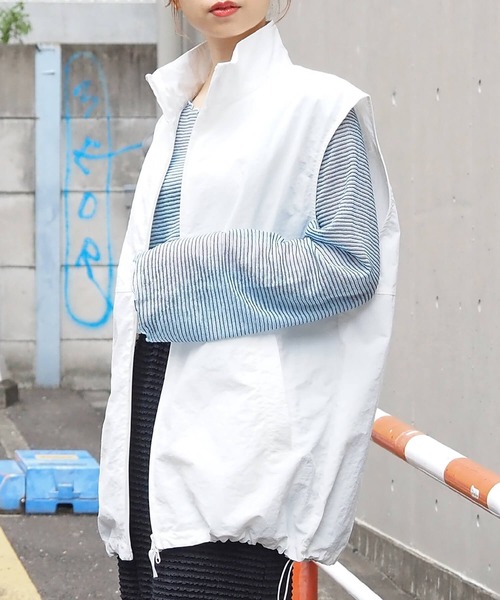 tiptop ベスト ジレ ナイロンビッグベスト レディース