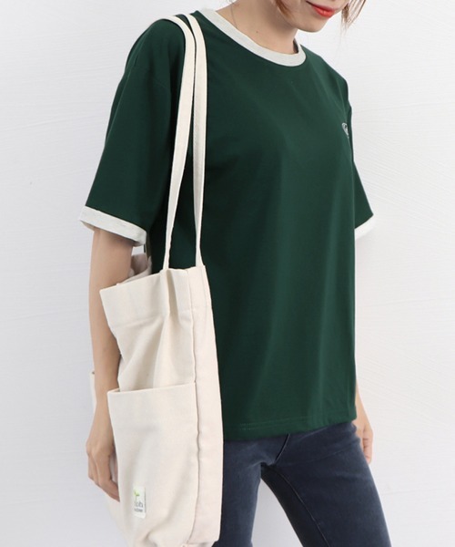 miniministore tシャツ バイカラーTシャツ 韓国半袖 カジュアル