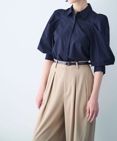 NORC ノーク　タックフォルムスリーブシャツ N.O.R.C tシャツ タックフォルムスリーブシャツ レディース