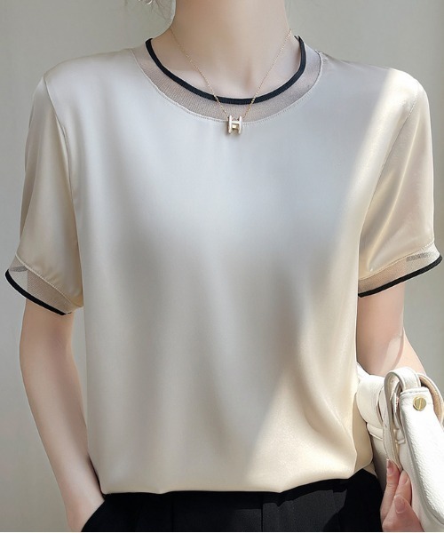 tシャツ シースルー重ねプルオーバー レディース JAYRO tシャツ シースルー重ねプルオーバー レディース