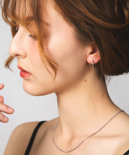 Os accessory ピアス 「Os」オズ 金属アレルギー対応 月型甲丸
