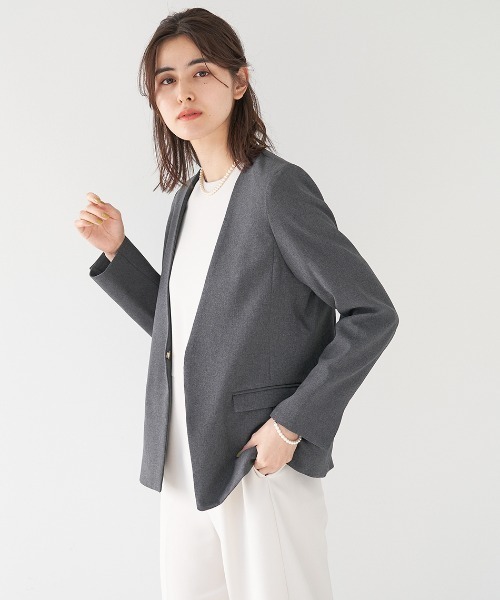 MICA&DEAL ジャケット ノーカラージャケット ノーカラーボックス