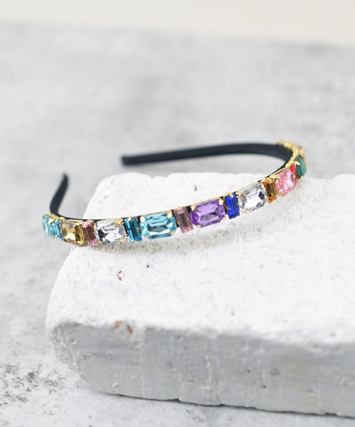 styiro（スタイロ） カチューシャ カラフルビジューカチューシャ