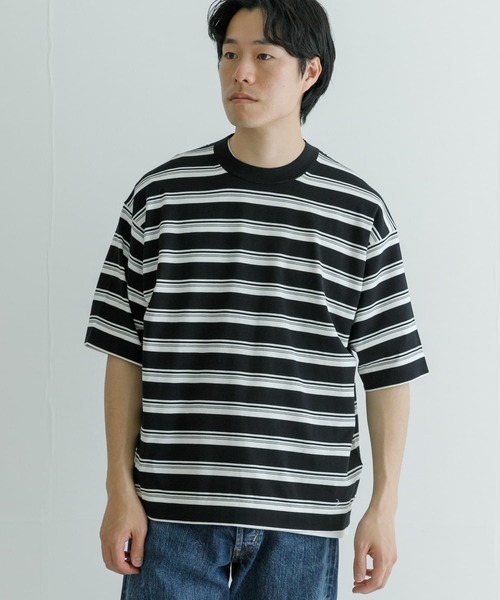 アパルトモン購入 リトローヴ 24AW マルチボーダープルオーバー / Tシャツ セール】マルチボーダーTシャツ（Tシャツ/カットソー）｜URBAN