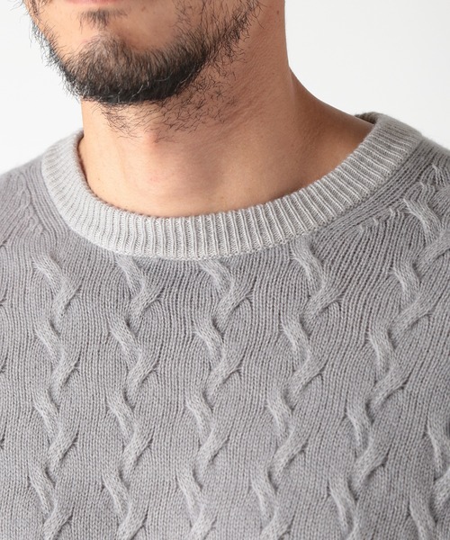 MEN'S BIGI（メンズビギ） セーター ニット 5G スノー加工ケーブル
