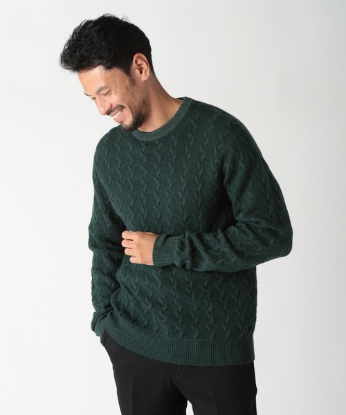 MEN'S BIGI（メンズビギ） セーター ニット 5G スノー加工ケーブル