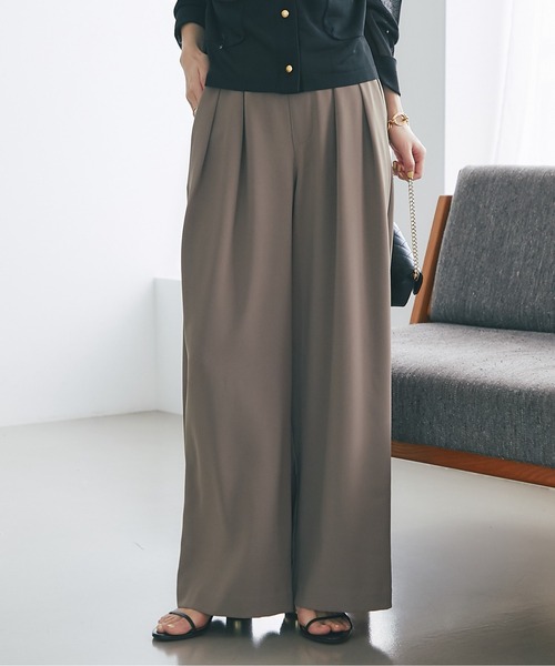 限定SALE⭐︎新品hitomi ribbon tuck pants ブラック　S AMBIDEX Store △○BLACK full moon skirt(F クロ): l'atelier