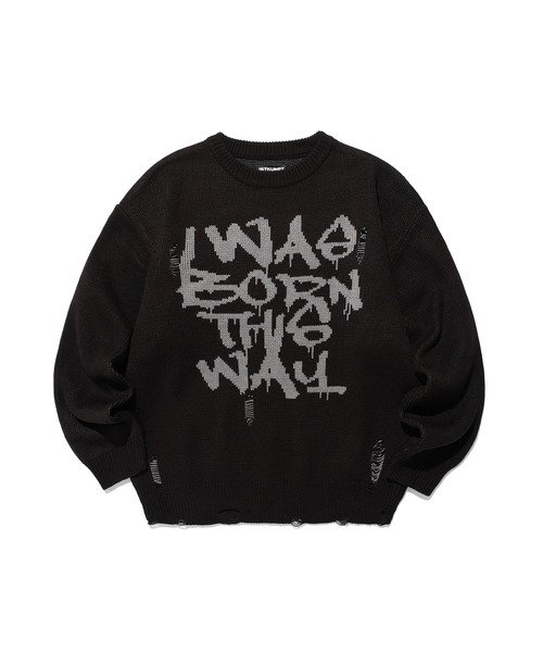 ニット セーター 「UNISEX」ISTKUNST／ダメージニット レディース メンズ ISTKUNST ニット セーター 「UNISEX」ISTKUNST／ダメージニット
