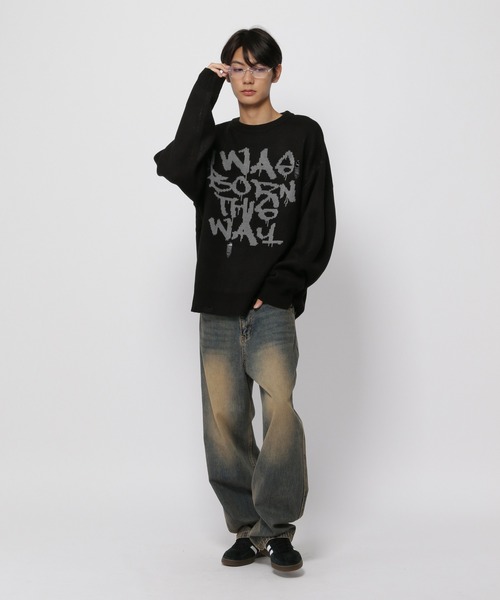 ニット セーター 「UNISEX」ISTKUNST／ダメージニット レディース メンズ ISTKUNST ニット セーター 「UNISEX」ISTKUNST／ダメージニット
