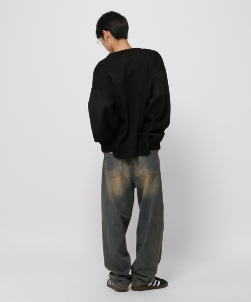 ニット セーター 「UNISEX」ISTKUNST／ダメージニット レディース メンズ ISTKUNST ニット セーター 「UNISEX」ISTKUNST／ダメージニット