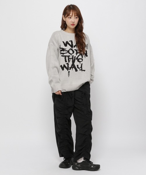 ニット セーター 「UNISEX」ISTKUNST／ダメージニット レディース メンズ ISTKUNST ニット セーター 「UNISEX」ISTKUNST／ダメージニット