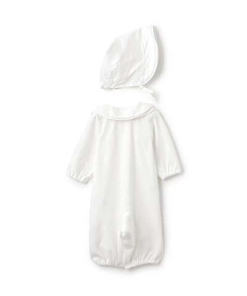 セレモニーロンパース、帽子セット petit main ベビー服 ロンパース 帽子・スタイつきセレモニーセット