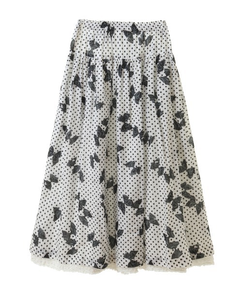 ピンクハウス　水玉りぼん柄ジャンパースカート　サロペットスカート ピンクハウス 水玉りぼんジャンパースカート アカ - メルカリ