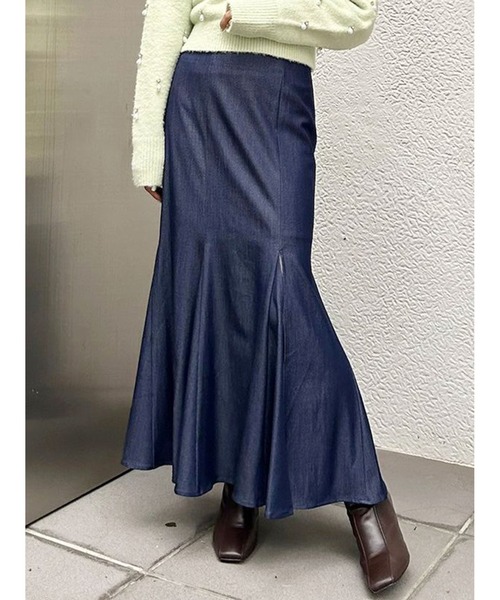 MERCURYDUO スカート バックレースアップストレッチマーメイド