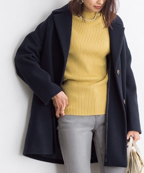 Pierrot（ピエロ） コート M ネイビー レディース : ZOZOTOWN Yahoo!店