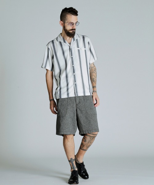 Schott N.Y.C シャツ Schott/ショット/STRIPE SS SHIRT/半袖