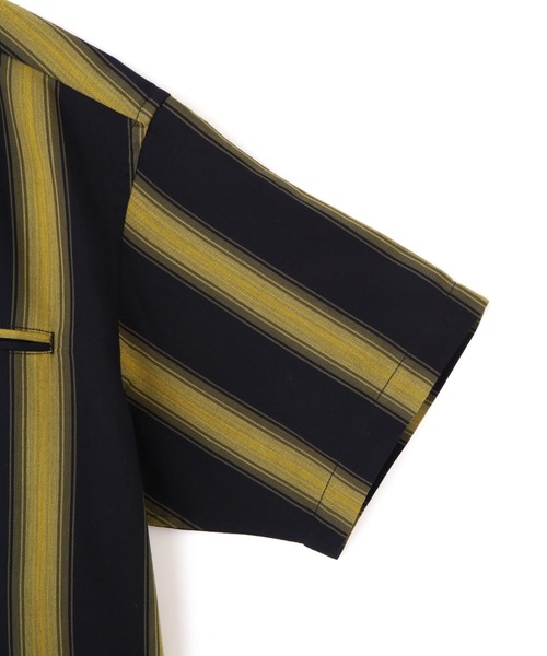 Schott ショット　ネイティブ　ストライプシャツ　オープンカラー　Mサイズ Schott N.Y.C シャツ Schott/ショット/STRIPE SS SHIRT/半袖