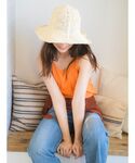 帽子 ハット レディース 雑材デザインハット ...の詳細画像2