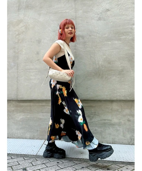 [ Desigual ] 花柄 ドレス ノースリーブ ワンピース Desigual ワンピース 花柄シフォンスリップドレス : ZOZOTOWN