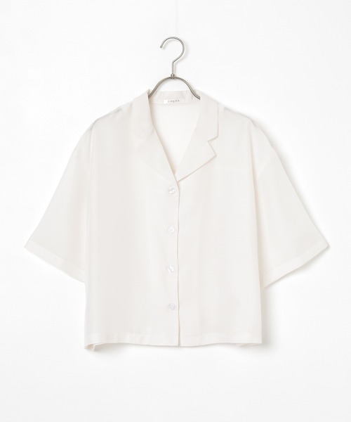 ブラウス シャツ 「UNISEX」スカシアミカイキンシャツ レディース メンズ Honeys ブラウス シャツ 開襟シアーシャツ レディース