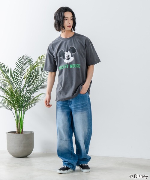 Disney フレームワーク コラボ ミッキー ビッグシルエット tシャツ FREAK'S STORE/DISNEY ディズニー/ミッキーマウス/ 別注 ビッグ