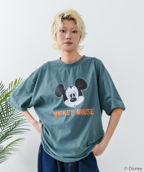 Disney（ディズニー） tシャツ MICKEY MOUSE ミッキーマウスパウダー