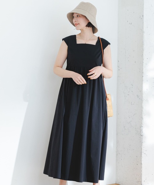 「F by ROSSO」 ノースリーブワンピース 38 オリーブ レディース_画像7
