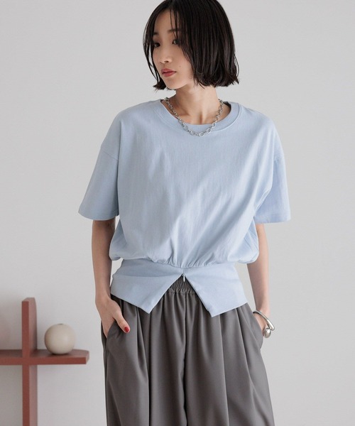 LOWRYS FARM tシャツ スソZIPプルオーバー 452588 レディース