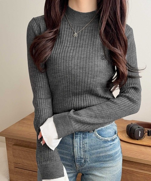 mily bilet ニット セーター 「mily bilet」1枚で完成♪重ね着風 