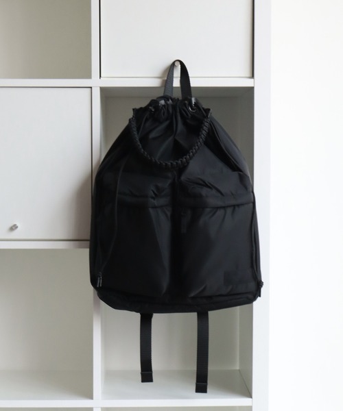 デイバック リュック 「ADAMPATEK/アダムパテック」double pockets drawstring backpack/ダブルポケット ドローストリング バックパック メンズ レディース | ADAM PATEK | 12