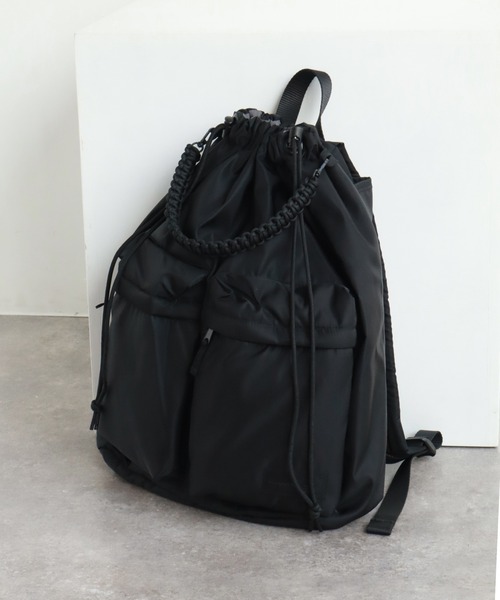 デイバック リュック 「ADAMPATEK/アダムパテック」double pockets drawstring backpack/ダブルポケット ドローストリング バックパック メンズ レディース | ADAM PATEK | 13