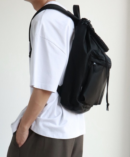 デイバック リュック 「ADAMPATEK/アダムパテック」double pockets drawstring backpack/ダブルポケット ドローストリング バックパック メンズ レディース | ADAM PATEK | 05