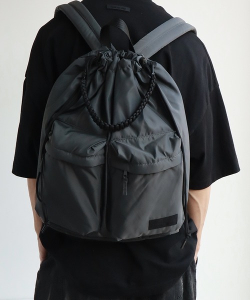 デイバック リュック 「ADAMPATEK/アダムパテック」double pockets drawstring backpack/ダブルポケット ドローストリング バックパック メンズ レディース | ADAM PATEK | 10