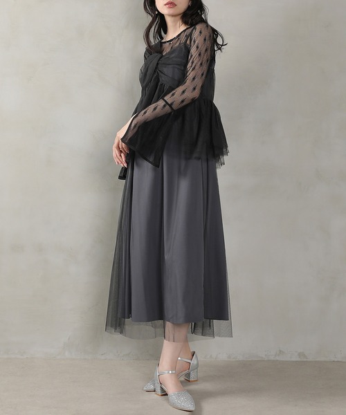 Kana ドレス ワンショルダーリボンビスチェ クラシカルレース 2点