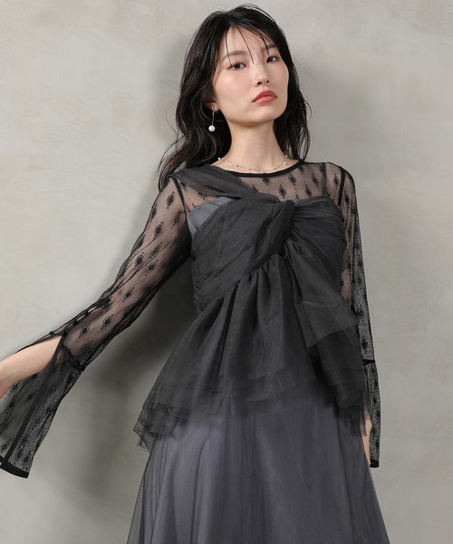 Kana ドレス ワンショルダーリボンビスチェ クラシカルレース 2点