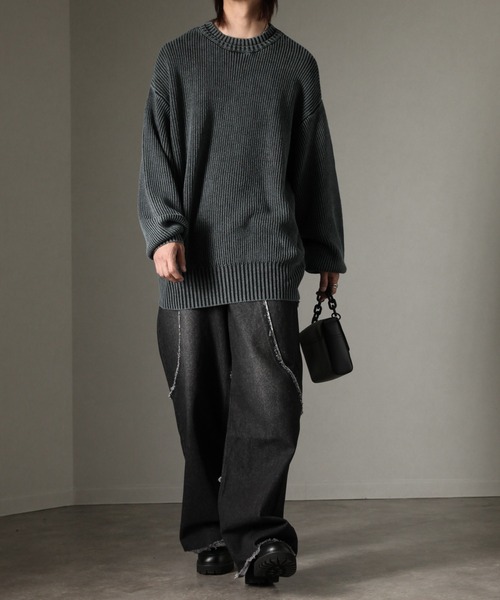 「welise」 長袖ニット S ワイン メンズ