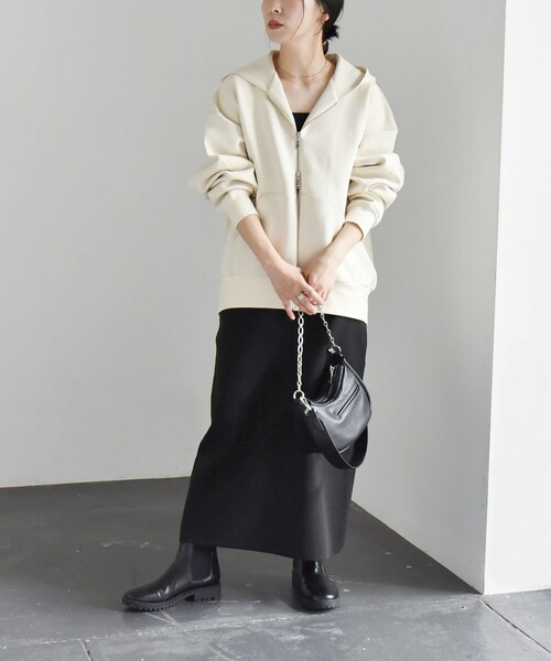 「quaranciel」 ジップアップパーカー ONE SIZE ブラック レディース quaranciel 「quaranciel」 ジップアップパーカー ONE SIZE