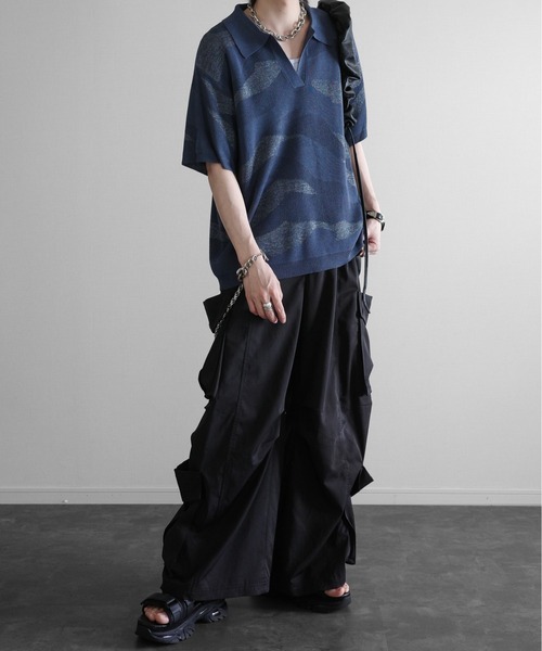 KUUUPY（クーピー） ポロシャツ Nuance Lame Skipper Knit Polo