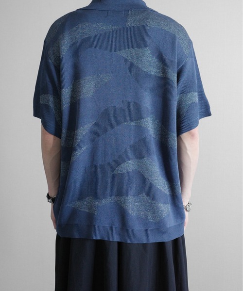 KUUUPY（クーピー） ポロシャツ 半袖 Nuance Lame Skipper Knit Polo