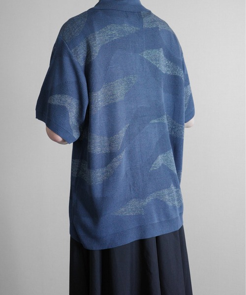 KUUUPY（クーピー） ポロシャツ Nuance Lame Skipper Knit Polo