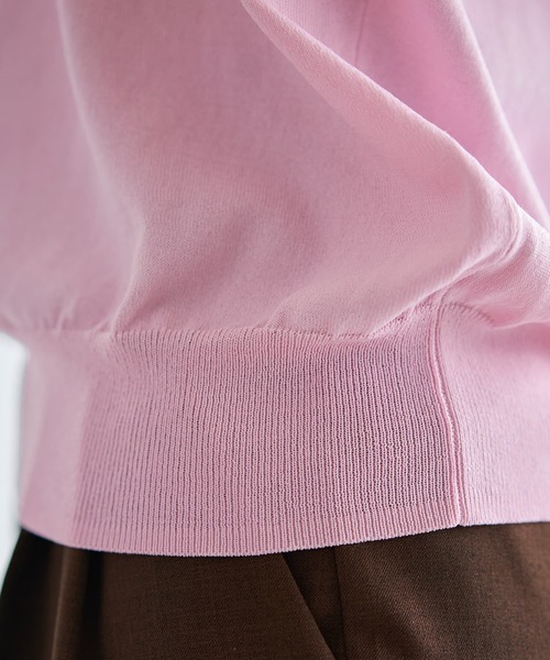 ニット セーター サラッと涼しい薄手なVネックニットトップス レディース STYLE DELI ニット セーター サラッと涼しい薄手なVネックニット