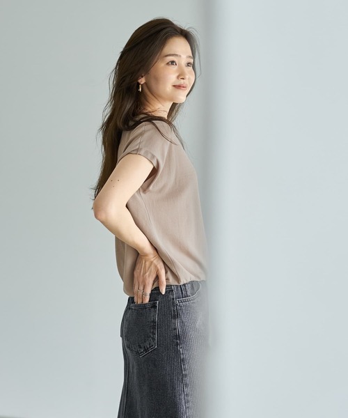 ニット セーター サラッと涼しい薄手なVネックニットトップス レディース STYLE DELI ニット セーター サラッと涼しい薄手なVネックニット