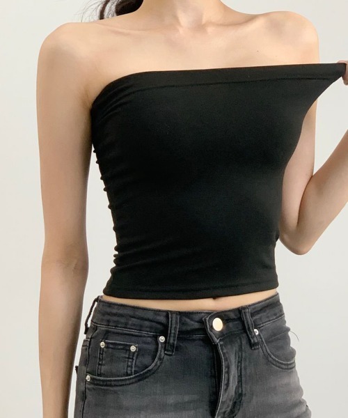 ベアトップ ショート NANAHACHI tシャツ ショート ベアトップ チューブトップ