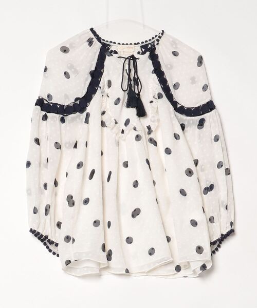 「kate spade new york」 長袖ブラウス SMALL ホワイト レディース