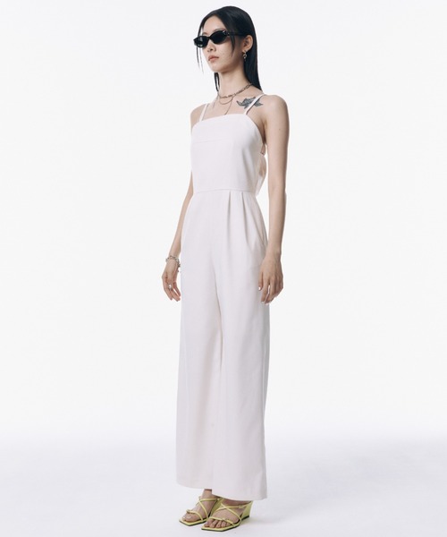 サロペット・オーバーオール・オールインワン Side Ribbon Voluminous Rompers 今季 Side Ribbon Voluminous Rompers サロペット