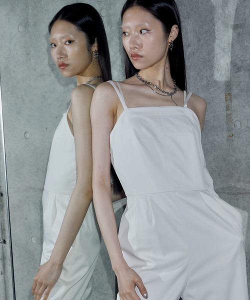 サロペット・オーバーオール・オールインワン Side Ribbon Voluminous Rompers サロペット・オーバーオール・オールインワン Side Ribbon